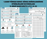 1. SINIF SÜREÇ DEĞERLENDİRME 3.  GRUP HARFLER