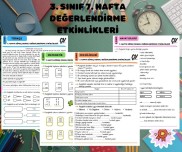 7. HAFTA DEĞERLENDİRME ETKİNLİKLERİ