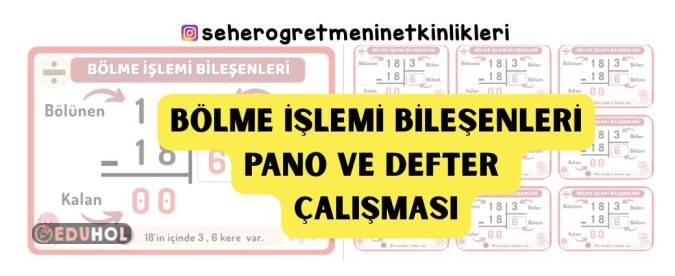 BÖLME İŞLEMİ BİLEŞENLERİ PANO VE DEFTER ÇALIŞMASI