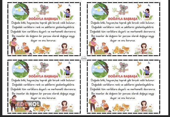HAYAT BİLGİSİ DOĞAYLA BAŞ BAŞA DEFTER NOTU