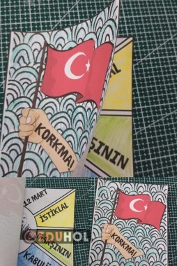 İSTİKLAL MARŞININ KABULÜ BOYA KES YAPIŞTIR