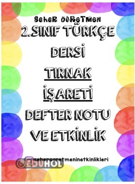 TIRNAK İŞARETİ DEFTER NOTU