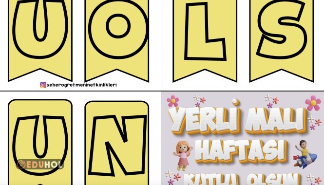 YERLİ MALI HAFTASI BANNER PANO BAŞLIKLARI