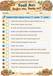 FOSİLLER-DOĞRU YANLIŞ ETKİNLİĞİ