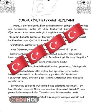 Cumhuriyet Bayramı Metin Çalışması- Cumhuriyet Okuma-Anlama