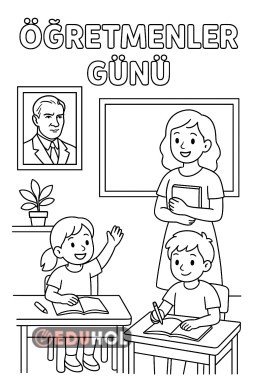 ÖĞRETMENLER GÜNÜ BOYAMA 1. SINIF