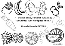 YERLİ MALI HAFTASI BOYAMA