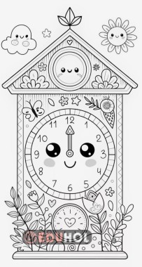 1. Sınıf Saatler Konusu Saat Boyama