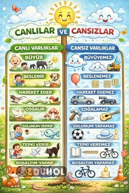 3. Sınıf Canlı ve Cansız Varlıklar