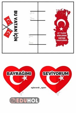 Bayrak Sevgisi Konulu Kart Hazırlayalım