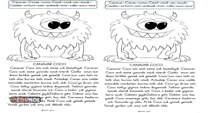 C SESİ İLE İLGİLİ CANAVAR COCO METNİ