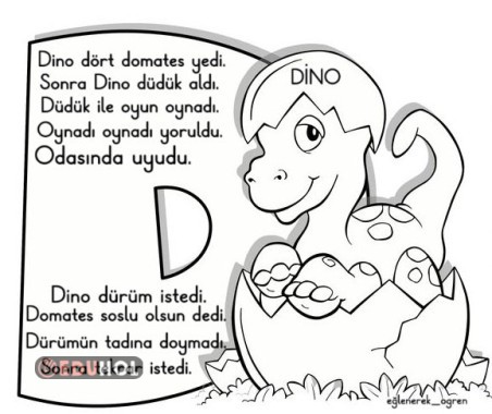 D sesi sevimli okuma metni ve boyamamız.Eğlenelim öğrenelim🥰Takip etmeyi unutmayın 🥰