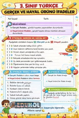 Gerçek ve Hayal Ürünü İfadeler