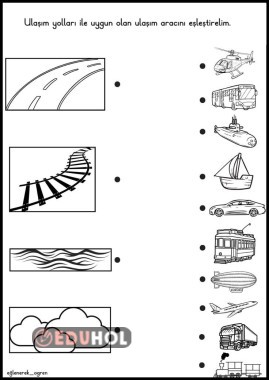 Ulaşım Araçları ve Yollarını Eşleştirelim
