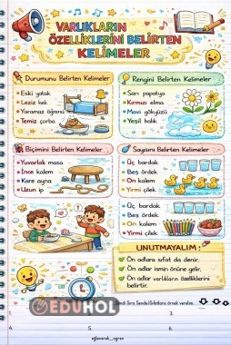 Varlıkların Özelliğini Belirten Kelimeler