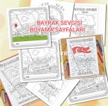 Bayrak Sevgisi Boyama Sayfaları