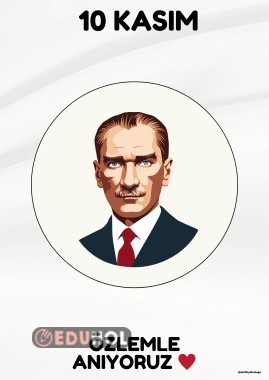 10 Kasım Atatürk’le Yapraklardan Çerçeve Yapıyoruz ♥️