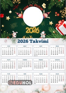 2026 Yılı Fotoğraflı Yılbaşı Temalı Takvim