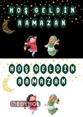 Hoş Geldin Ramazan 12 A4'e bölünmüş Pano