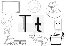 T Sesiyle Başlayan Nesneleri Boyama Çalışması