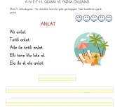 anetil okuma yazma çalışması