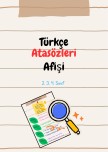 Türkçe Atasözü Konulu Afiş