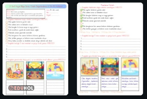 2. Sınıf Hayat Bilgisi Süreç Odaklı Değerlendirme-4 (14-18. Haftalar)