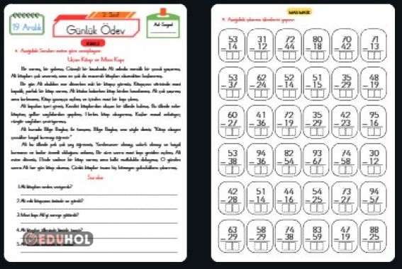 Günlük Ödev (19 Aralık)