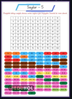 Sayılar - 5 (Boyamalı)