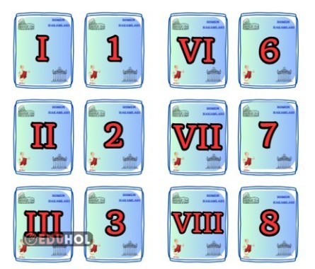 ROMEN RAKAMLARI EŞLEŞTİR KARTLARI