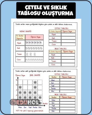 ÇETELE VE SIKLIK TABLOSU OLUŞTURMA (Defter çalışması)