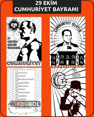 CUMHURİYET BAYRAMI BOYAMA SAYFALARI