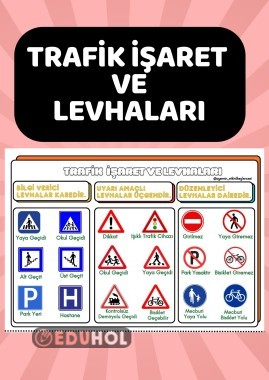 TRAFİK İŞARET VE LEVHALARI (interaktif defter çalışması