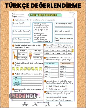 TÜRKÇE DEĞERLENDİRME