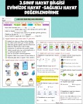 3.SINIF  HAYAT BİLGİSİ EVİMİZDE HAYAT -SAĞLIKLI HAYAT DEĞERLENDİRME