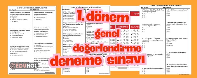 2. Sınıf 1. Dönem deneme sınavı 30 soruluk