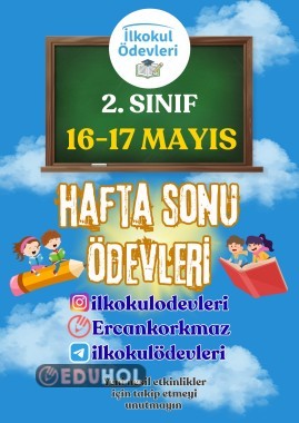 2. SINIF 16-17 MAYIS HAFTA SONU GÜNLÜK ÖDEV SAYFALARIM-6 SAYFA