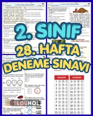 2. SINIF 28. HAFTA GENEL DENEME SINAVI-20 SORULUK İKİ SAYFA KODLAYICI İLE KULLANIMA UYGUN.