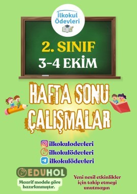 2. SINIF 3-4 EKİM HAFTA SONU ÇALIŞMALARI 6 SAYFA