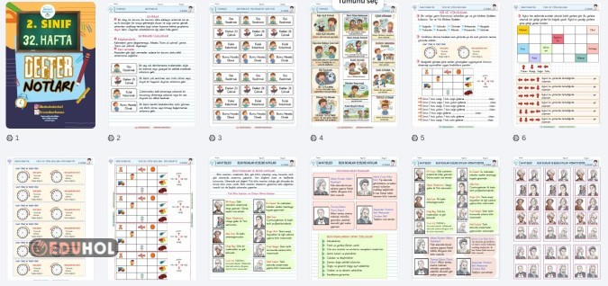 2. SINIF 32. HAFTA DEFTER NOTLARIMIZ-13 SAYFA- EMEK İÇERİR. :)
