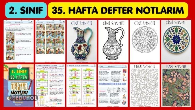 2. SINIF 35. HAFTA DEFTER NOTLARIM-11 SAYFA ÖZENLE HAZIRLANMIŞTIR.