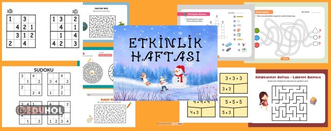2. sınıf etkinlik haftası akıllı tahta çalışmaları sudoku labirent bulmaca vs