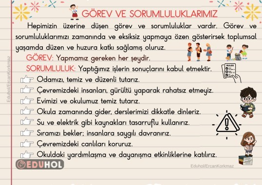 2. sınıf hayat bilgisi görev sorumluluklar konu özeti akıllı tahta