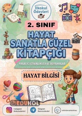 2. SINIF HAYAT BİLGİSİ HAYAT SANATLA GÜZEL 60 TAN FAZLA ÇİNİ VE BOYAMA SAYFALARI- ÖRNEK BOYAMALI