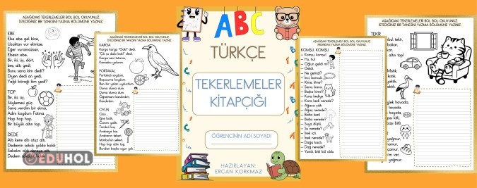 2. SINIF TEKERLEMELER OKUMA, YAZMA VE BOYAMALI 15 SAYFA