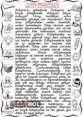 2. SINIF TÜRKÇE MİLLET KÜTÜPHANESİ METNİ AKILLI TAHTA