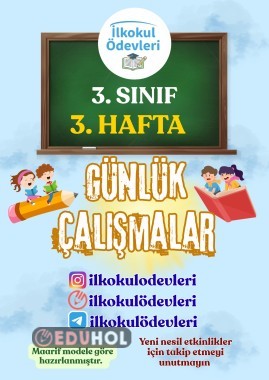 3. SINIF TÜM ÖDEV SAYFALARIM--30 SAYFA