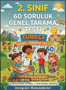 3. Sınıfa geçen öğrenciler için 60 soruluk Türkçe genel tekrar testi