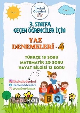 3. SINIFA GEÇEN ÖĞRENCİLER İÇİN YAZ DENEMESİ 4