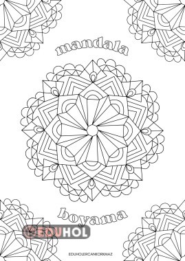 7 farklı mandala boyama sayfası